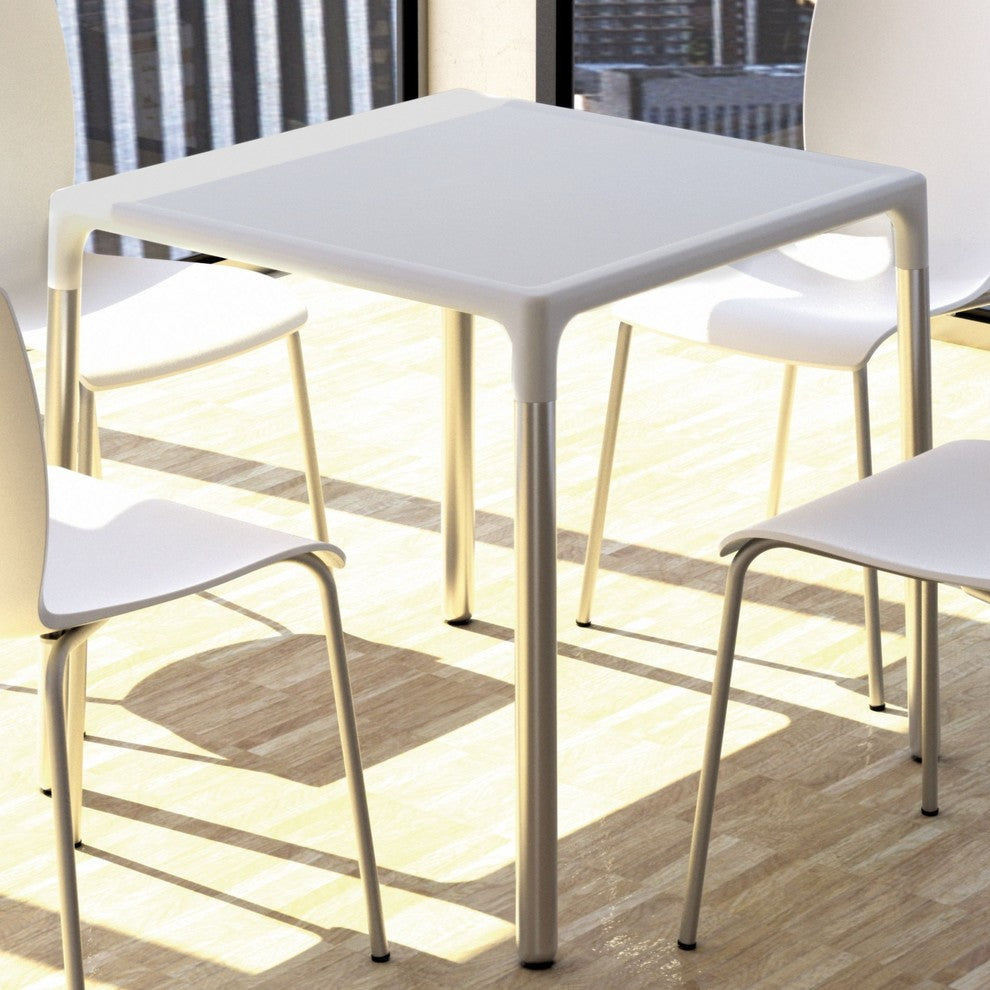 Compamia Mango Outdoor Dining Table With Aluminum Legs, Silver-Gray