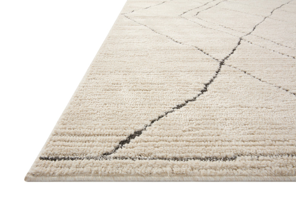 Loloi II Fabian Ivory/Charcoal 5'3"x7'6" Area Rug