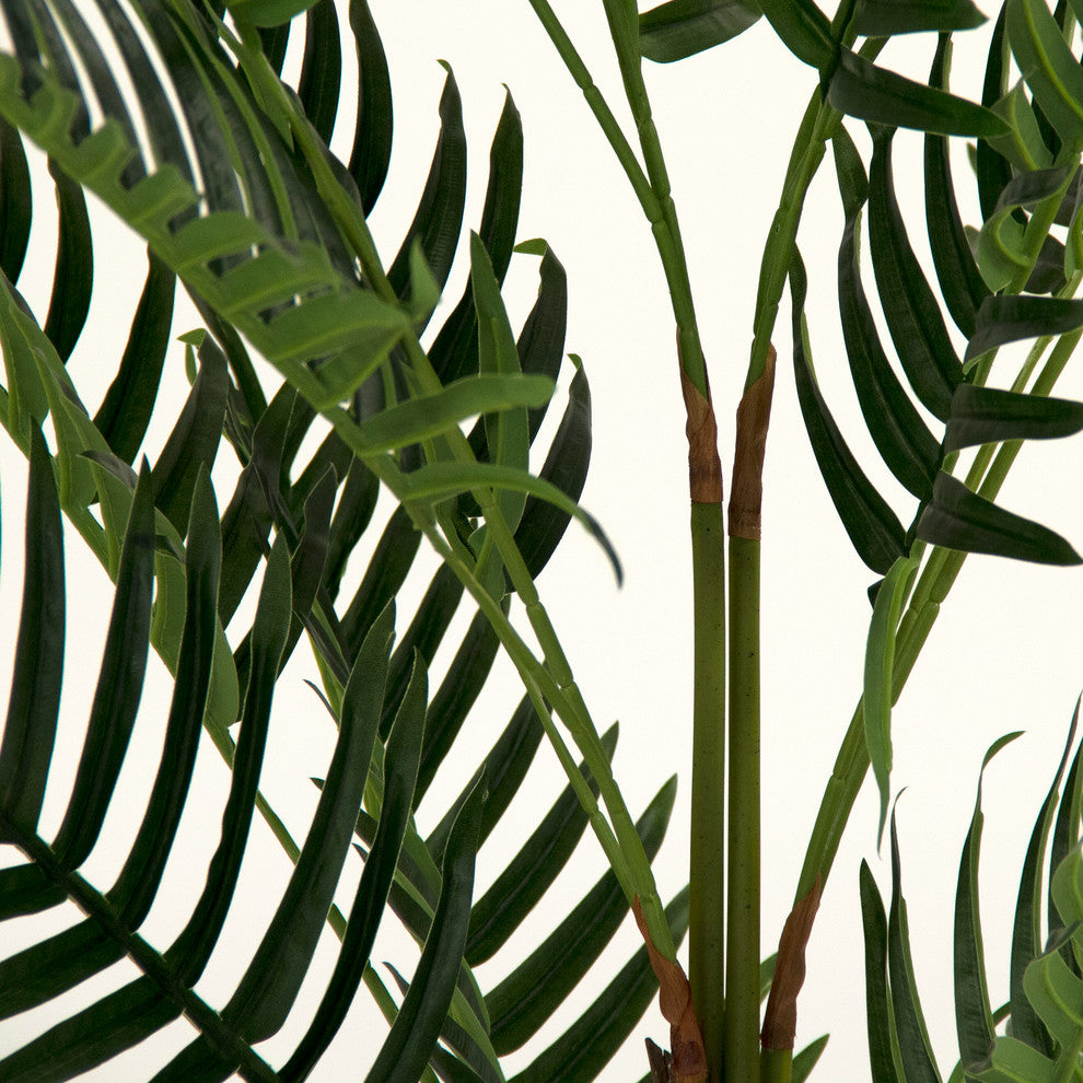 Faux Long Stemmed Green Leafed Fern, Pot