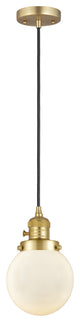 Innovations 201CSW-SG-G201-6 Beacon 1 Light Mini Pendant, Switch, Satin Gold