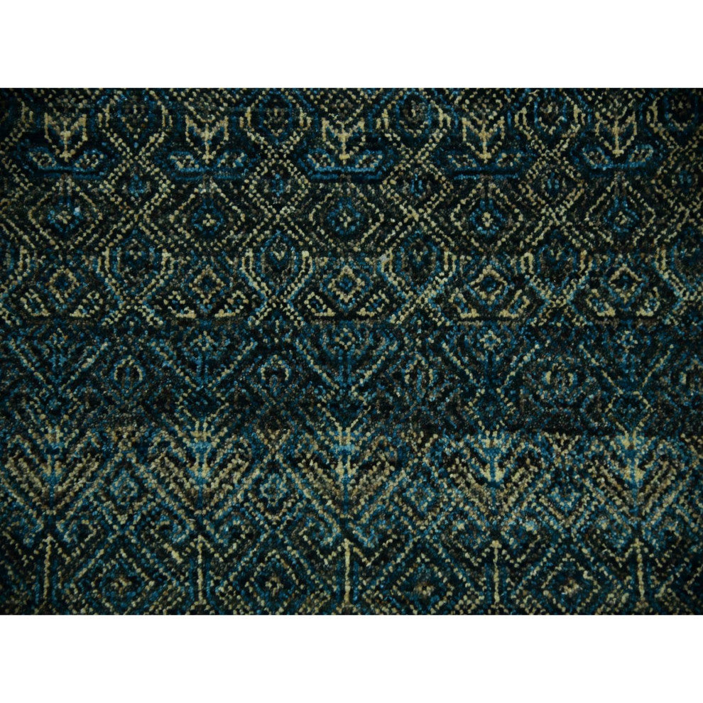 Yale Blue, Kohinoor Herat Design, 100% Wool Hand Knotted Rug, 7'8"x10'