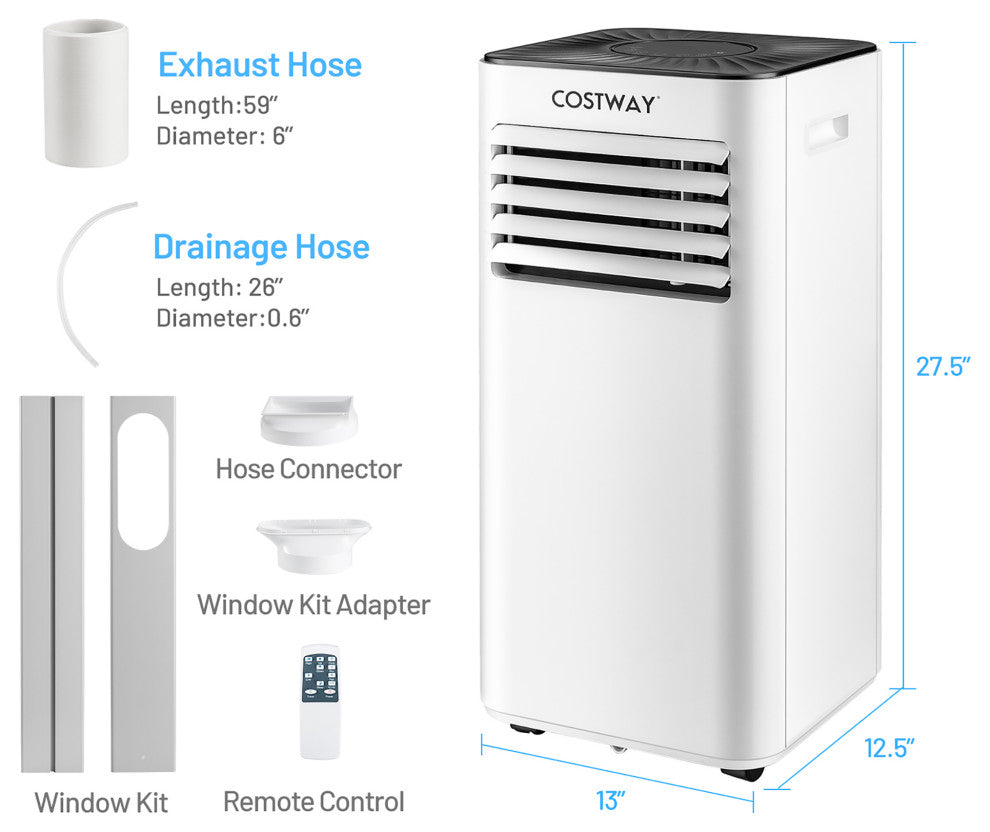 Costway Portable Air Conditioner 10000 BTU Evaporative Air Cooler Dehumidifier