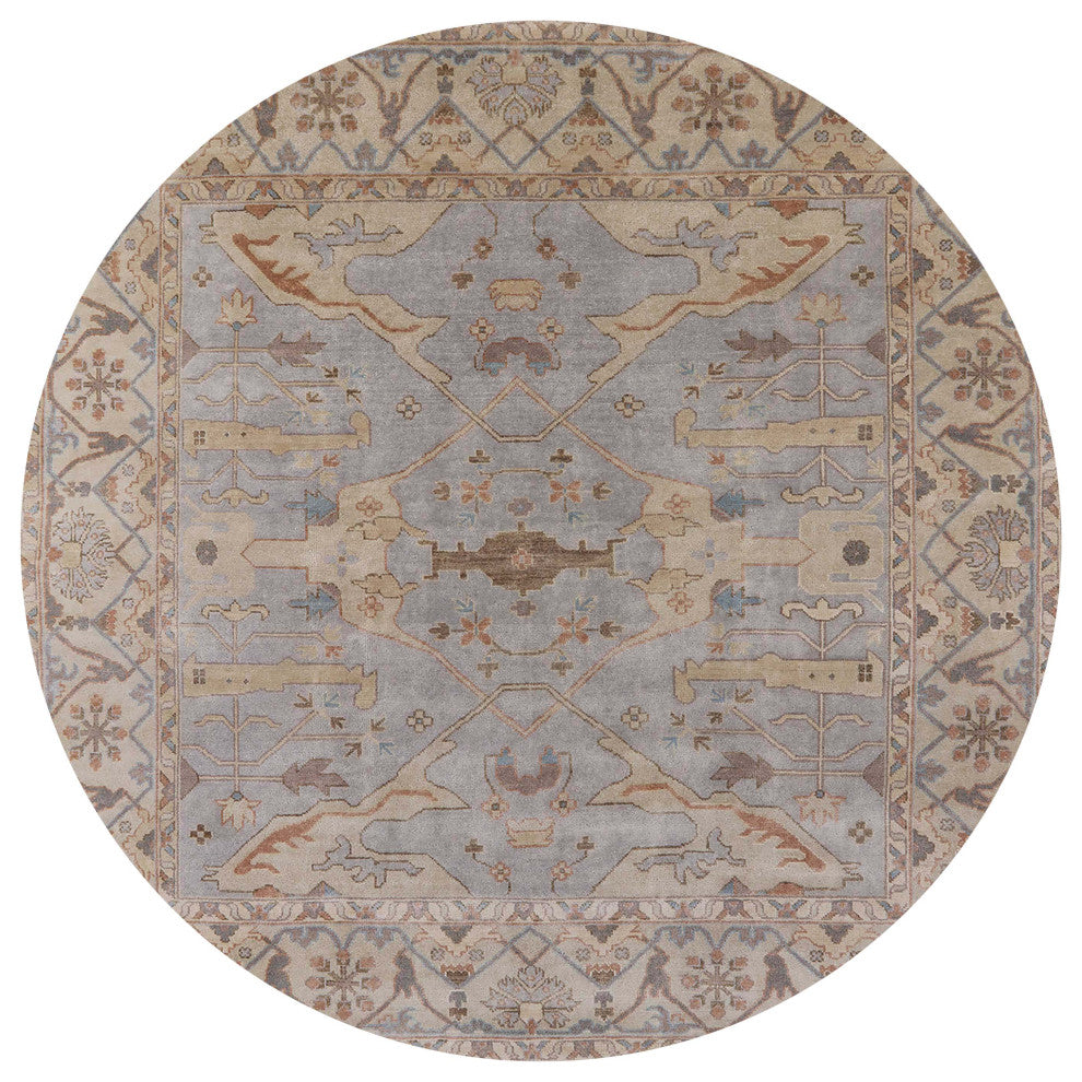 Ahgly Company Indoor Round Mid-Century Modern Area Rugs, 4' Round