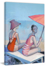 "Beach Elegance" Painting Print on Wrapped Canvas, 16"x24"