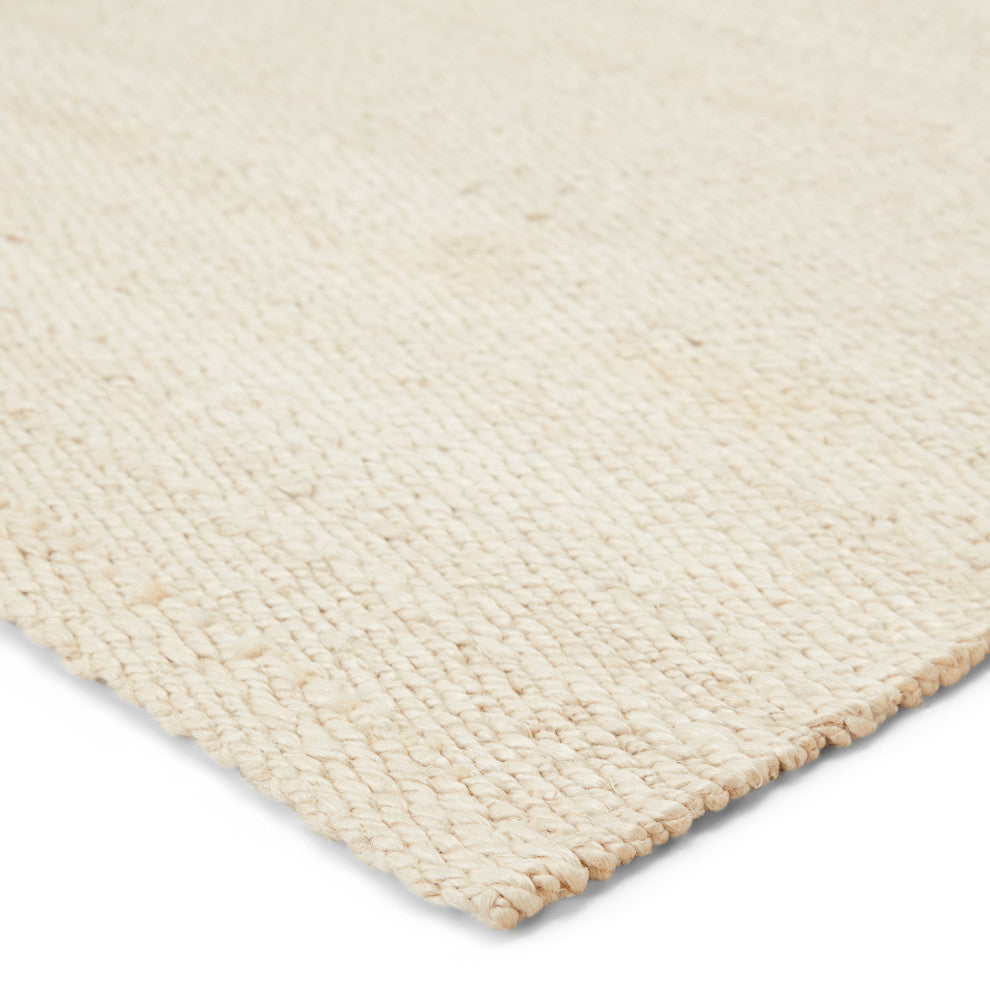 Jaipur Living Hutton Natural Solid White Area Rug, 12'x15'