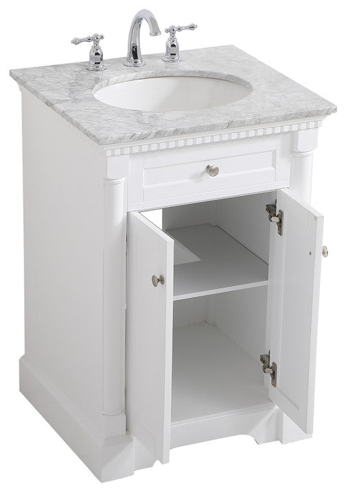 Home Living 24" Single Bathroom Vanity, White