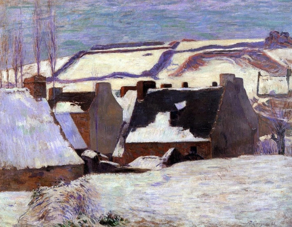 Paul Gauguin Pont-Aven in the Snow Wall Decal