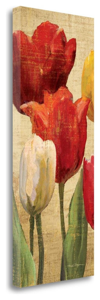 "Tulip Fantasy On Cream II" By Marilyn Hageman, Giclee on Gallery Wrap Canvas