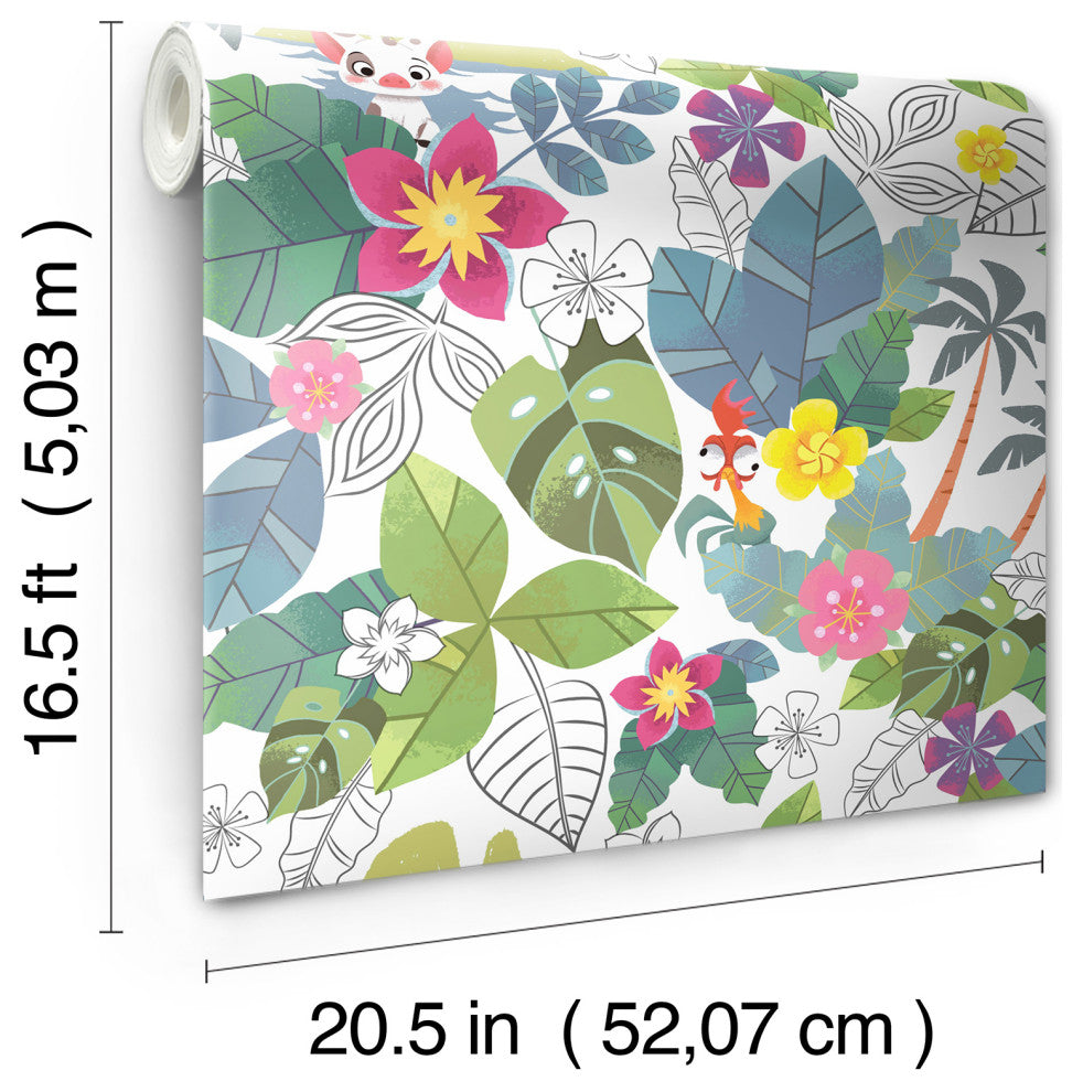Disney Moana Jungle Peel & Stick Wallpaper