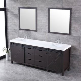 Marsyas Transitional Brown 84" Double Vanity Set