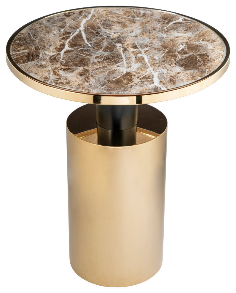 Taylor End Table, Brown and Gold