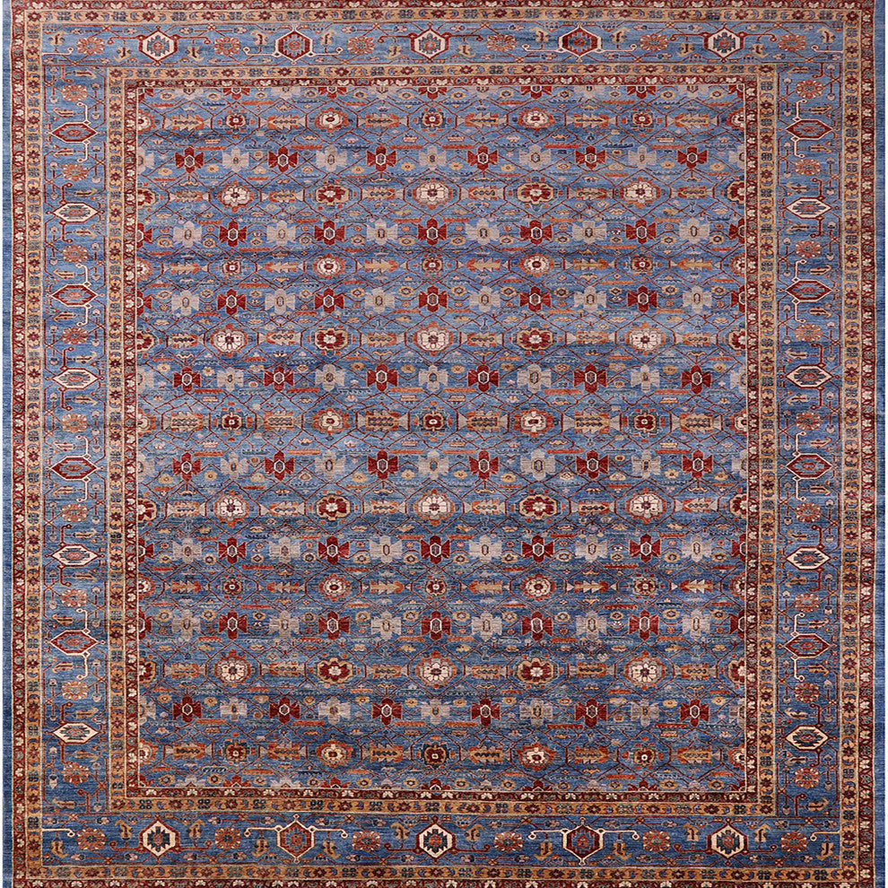 Ahgly Company Indoor Square Mid-Century Modern Area Rugs, 5' Square