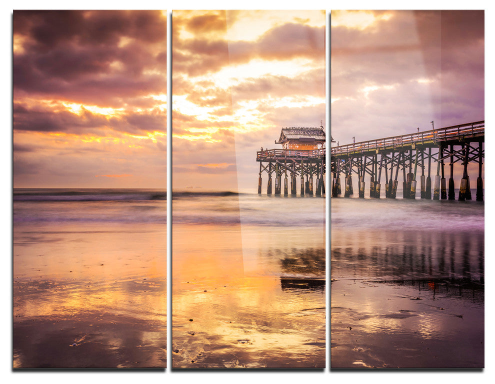 "Cocoa Beach Florida" Photo Metal Wall Art, 3 Panels, 36"x28"