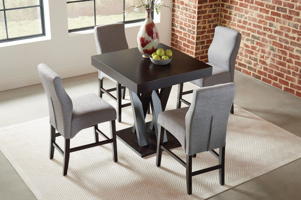 Square Counter Height Table Cappuccino