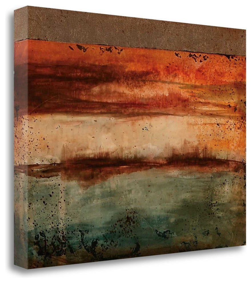 "Earth Blocks II" By Jenn Flynn, Giclee Print on Gallery Wrap Canvas