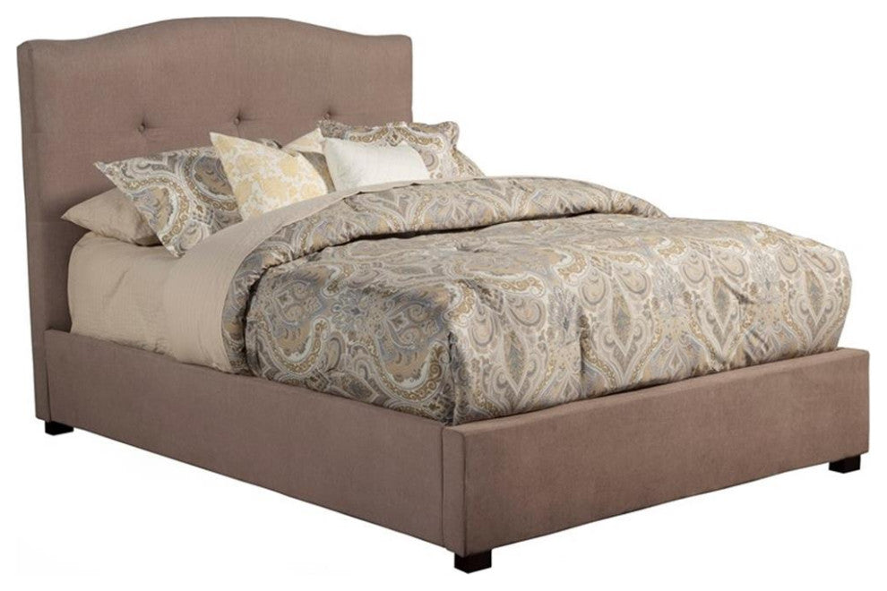 Alpine Furniture Amanda Full Tufted Upholstered Bed, Haskett/Jute