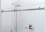 44-48"x78" Frameless Sliding Shower Door With Square Hardware, Polished Chrome
