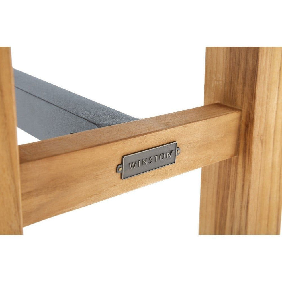 Truss Dining Bench, Natural Teak