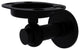Mercury Tumbler and Toothbrush Holder with Twisted Accents, Matte Black