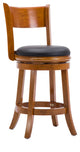 Palmetto Swivel Stool, 24" Counter Height, Fruitwood