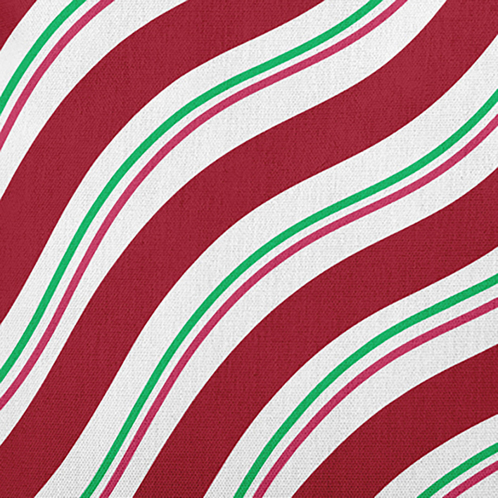 Candy Stripes Accent Pillow, Haute Red, 26"x26"