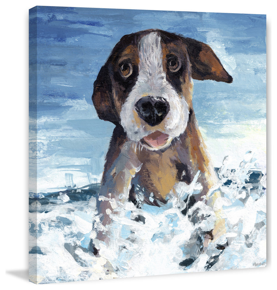 "Carter's Beach Day" Painting Print on Wrapped Canvas, 32x32