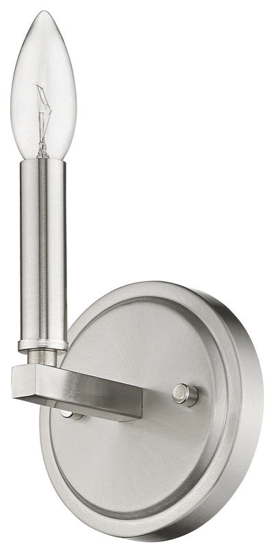 One Light Silver Wall Sconce