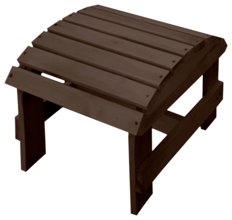 Patio Pine Ottoman, Dark Brown