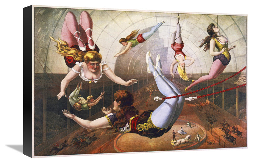 "Trapeze Artists In Circus" Canvas by Hollywood Photo Archive, 22x15"