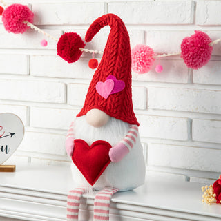 28.25'' Fabric Valentine's Gnome Shelf Sitter With Dangling Legs