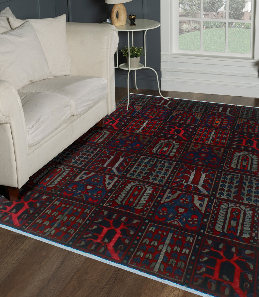 Fine Vintage Distressed Bocley Red Rug