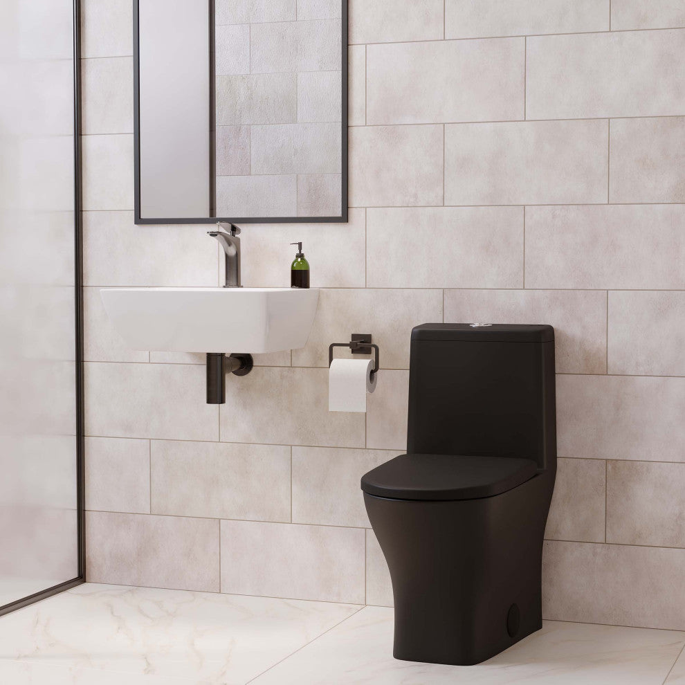 Sublime II Compact One-Piece Toilet, Dual Flush 0.8/1.28 GPF, Matte Black
