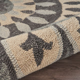 Modern Bloomed Mandala Area Rug, 6' Round