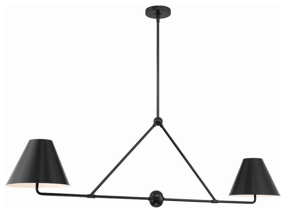 Xavier 4-Light Matte Black Chandelier