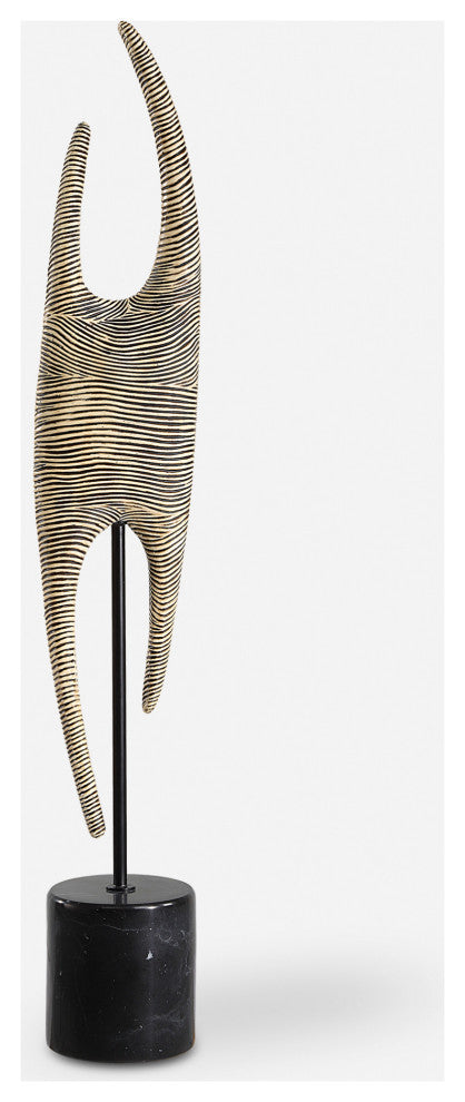 Uttermost 18135 Pochette 27" Tall Abstract Statue - Black / White
