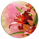 Beautiful Vector Flower On Pink, Flowers Round Wall Art, 36"