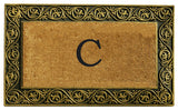 Prestige Gold Monogram Doormat 18"x30", Letter C