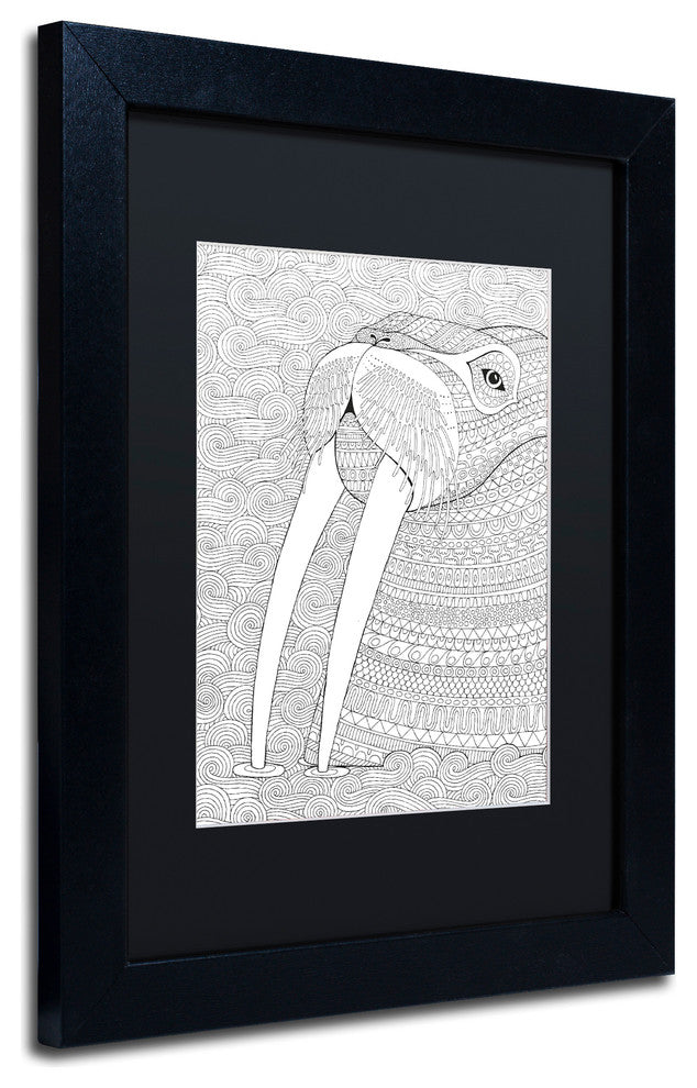 Hello Angel 'Animals 21' Art, Black Frame, 14"x11", Black Matte