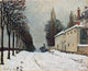 Alfred Sisley Snow on the Road Louveciennes Wrapped Canvas, 20"x25"