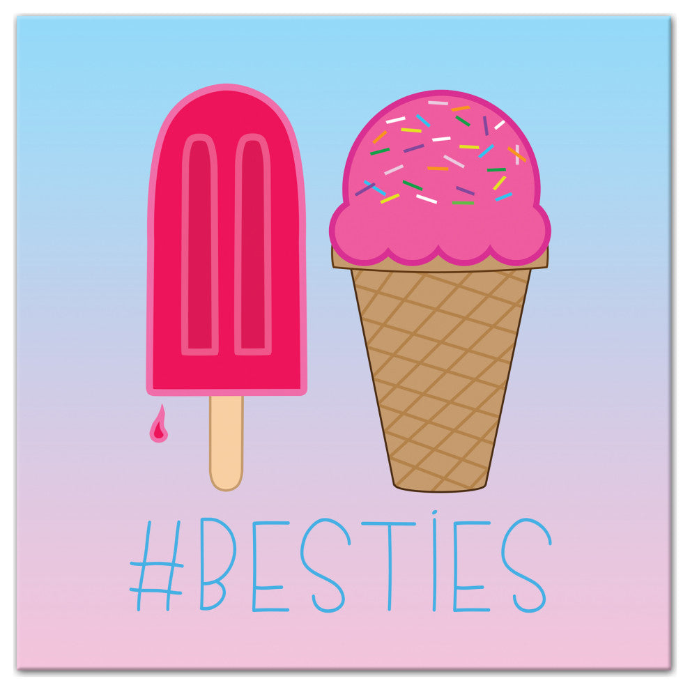 Besties Dessert 24x24 Canvas Wall Art