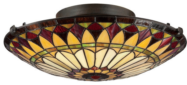 Quoizel Tiffany Two Light Flush Mount TF1400SVB