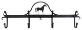 Coat Rack-4 Hooks, 24" x8 1/2" x2 1/2", Standing Horse