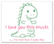 Love You This Much Dino 8x10 Canvas Wall Art