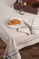 DII Black French Stripe Tablecloth 60"x84"