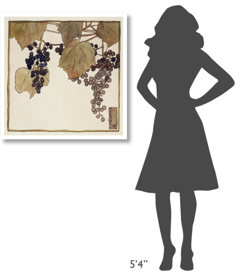 "Frost Grape" Digital Paper Print by Hannah Borger Overbeck, 32"x32"