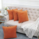 Supersoft Throw Pillow Cover 4 Piece Set, Burnt Orange