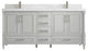 Aberdeen 72 Double Sink Bath Vanity in Coventry Gray 2" Calacatta Nuvo