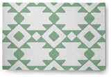 Geometric Soft Chenille Area Rug, Green, 4'x6'