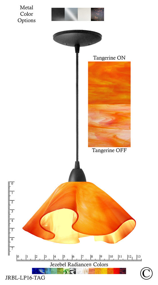 Jezebel Radiance Lily Pendant, Large, Tangerine