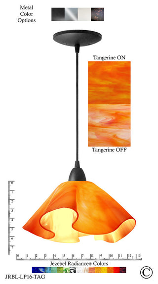 Jezebel Radiance Lily Pendant, Large, Tangerine